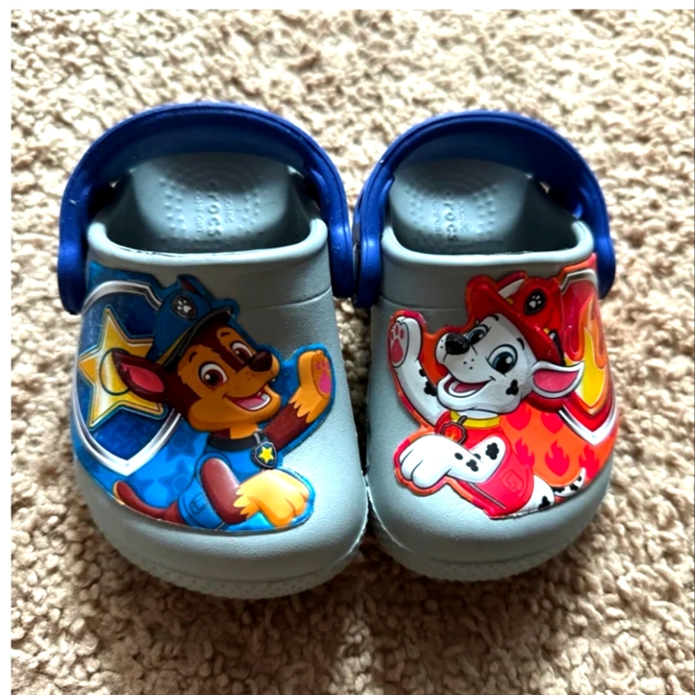 Crocs paw patrol baby size 4 like new chase shoes clog